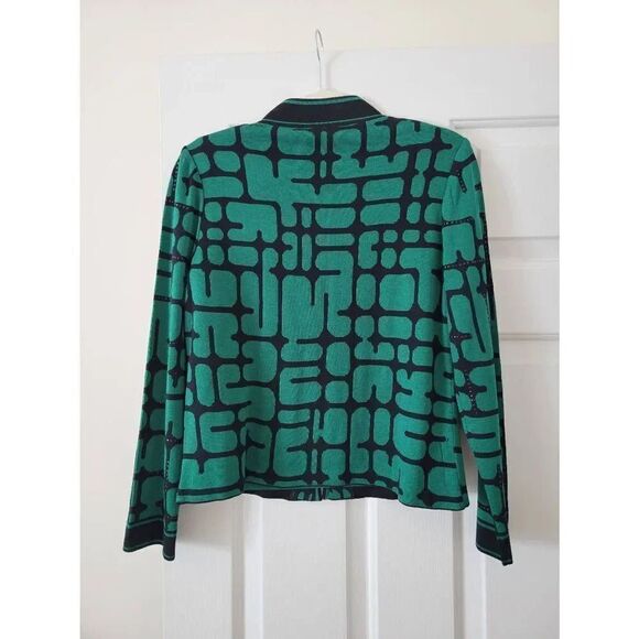 Ming Wang green cardigan and tank set PS - Picture 10 of 12